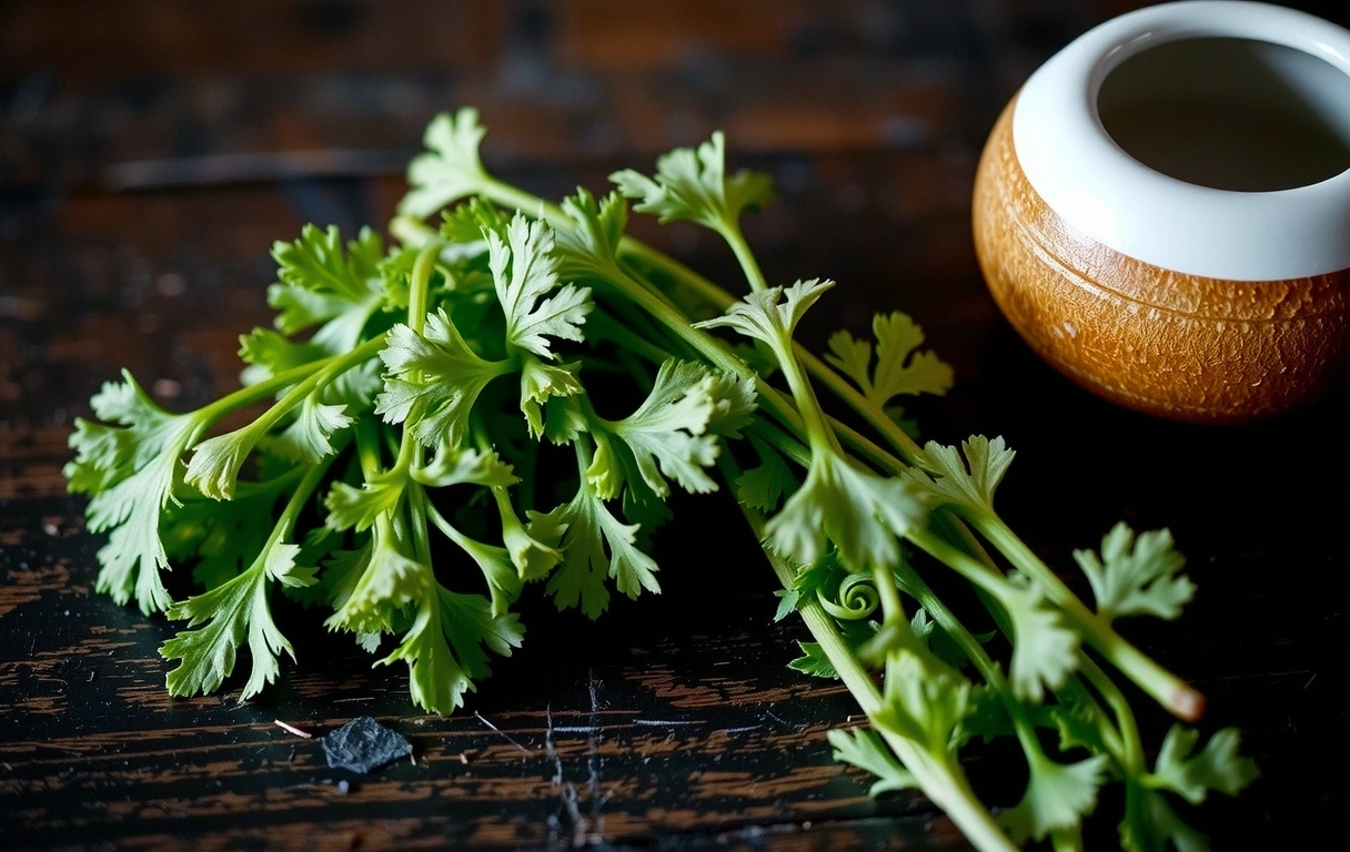 Frische Kräuter Makroaufnahme